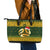 Australia Matildas Christmas Leather Tote Bag Merry Xmas 2023 National Color - Wonder Print Shop
