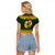 Personalised Australia Matildas Christmas Raglan Cropped T Shirt Merry Xmas 2023 National Color - Wonder Print Shop