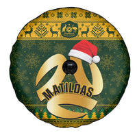 Australia Matildas Christmas Spare Tire Cover Merry Xmas 2023 National Color - Wonder Print Shop