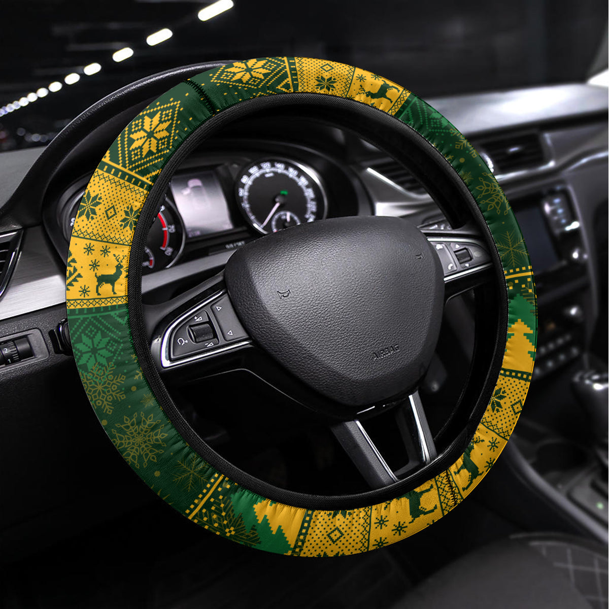 Australia Matildas Christmas Steering Wheel Cover Merry Xmas 2023 National Color - Wonder Print Shop