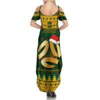 Personalised Australia Matildas Christmas Summer Maxi Dress Merry Xmas 2023 National Color - Wonder Print Shop