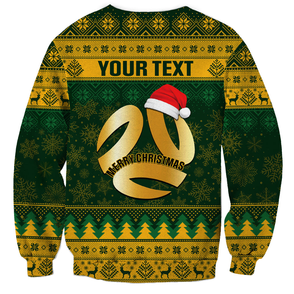 Personalised Australia Matildas Christmas Sweatshirt Merry Xmas 2023 National Color - Wonder Print Shop