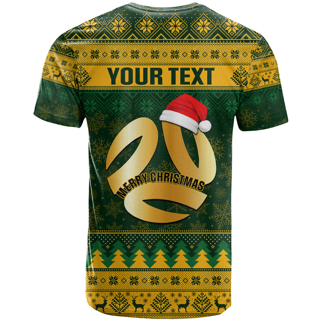 Personalised Australia Matildas Christmas T Shirt Merry Xmas 2023 National Color - Wonder Print Shop