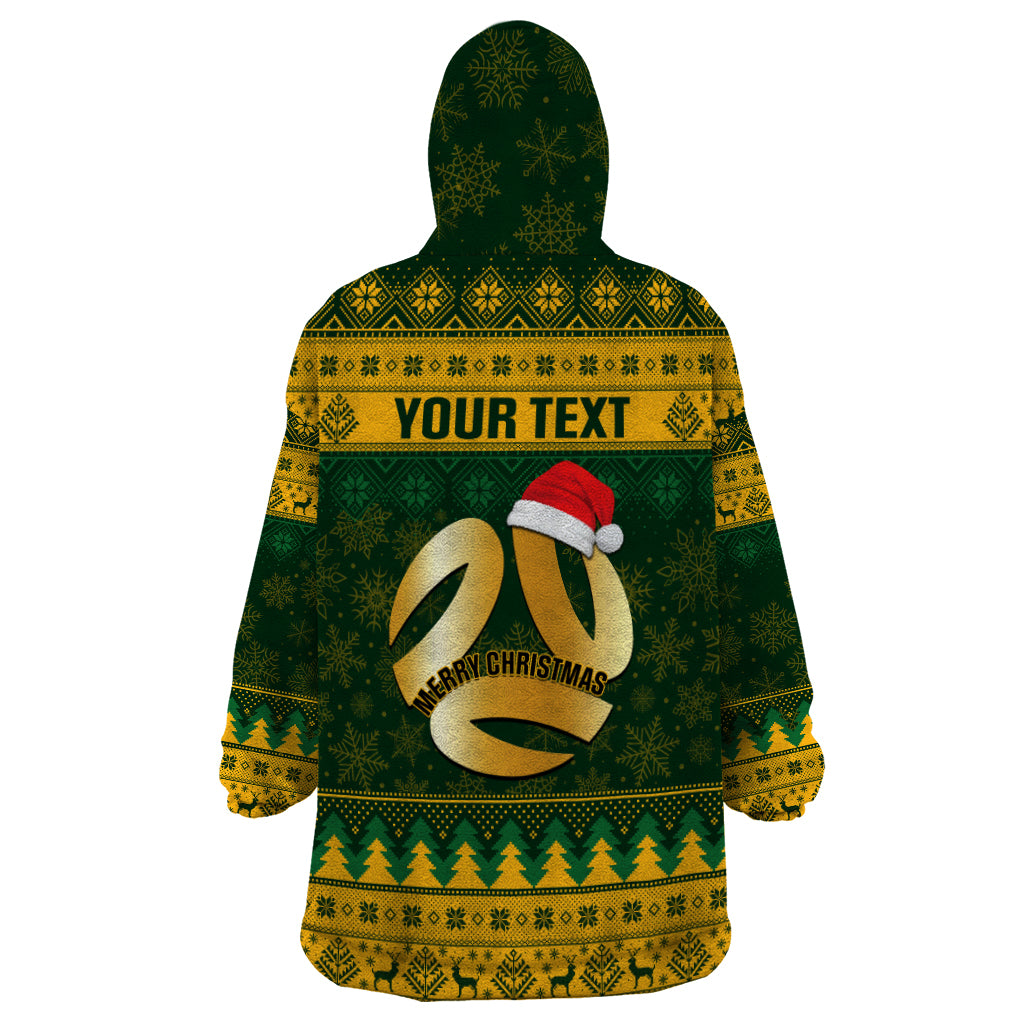 Personalised Australia Matildas Christmas Wearable Blanket Hoodie Merry Xmas 2023 National Color - Wonder Print Shop