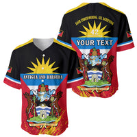 Personalised Antigua And Barbuda Independence Day Baseball Jersey 42nd Anniversary Flag Style - Wonder Print Shop