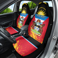 Personalised Antigua And Barbuda Independence Day Car Seat Cover 42nd Anniversary Flag Style - Wonder Print Shop