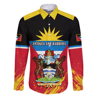 Personalised Antigua And Barbuda Independence Day Family Matching Puletasi Dress and Hawaiian Shirt 42nd Anniversary Flag Style - Wonder Print Shop