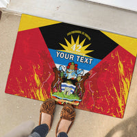 Personalised Antigua And Barbuda Independence Day Rubber Doormat 42nd Anniversary Flag Style - Wonder Print Shop