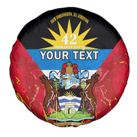 Personalised Antigua And Barbuda Independence Day Spare Tire Cover 42nd Anniversary Flag Style - Wonder Print Shop