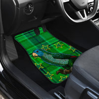 Dominica Independence Day Car Mats Dominik Sisserou Parrot With Madras Pattern - Wonder Print Shop