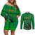Dominica Independence Day Couples Matching Off Shoulder Short Dress and Long Sleeve Button Shirts Dominik Sisserou Parrot With Madras Pattern - Wonder Print Shop