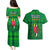 Dominica Independence Day Couples Matching Puletasi Dress and Hawaiian Shirt Dominik Sisserou Parrot With Madras Pattern - Wonder Print Shop