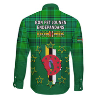 Dominica Independence Day Family Matching Long Sleeve Bodycon Dress and Hawaiian Shirt Dominik Sisserou Parrot With Madras Pattern - Wonder Print Shop