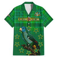 Dominica Independence Day Family Matching Mermaid Dress and Hawaiian Shirt Dominik Sisserou Parrot With Madras Pattern - Wonder Print Shop