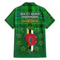 Dominica Independence Day Family Matching Off Shoulder Long Sleeve Dress and Hawaiian Shirt Dominik Sisserou Parrot With Madras Pattern - Wonder Print Shop