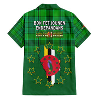 Dominica Independence Day Family Matching Short Sleeve Bodycon Dress and Hawaiian Shirt Dominik Sisserou Parrot With Madras Pattern - Wonder Print Shop