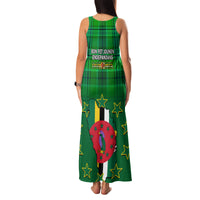 Dominica Independence Day Family Matching Tank Maxi Dress and Hawaiian Shirt Dominik Sisserou Parrot With Madras Pattern - Wonder Print Shop