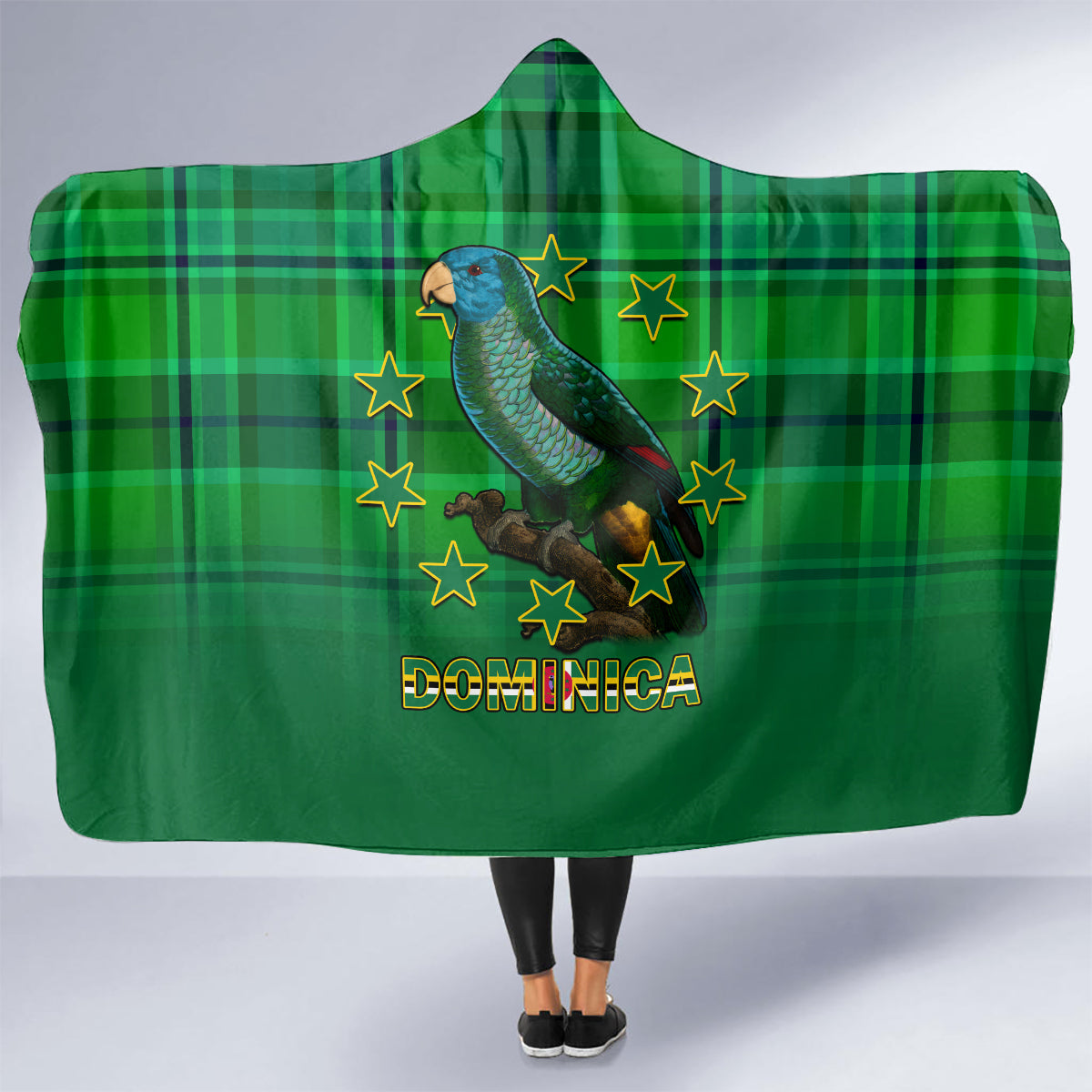 dominica-independence-day-hooded-blanket-dominik-sisserou-parrot-with-madras-pattern
