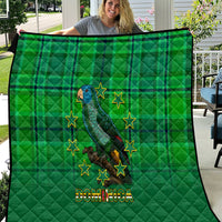 Dominica Independence Day Quilt Dominik Sisserou Parrot With Madras Pattern - Wonder Print Shop