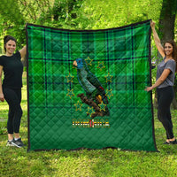 Dominica Independence Day Quilt Dominik Sisserou Parrot With Madras Pattern - Wonder Print Shop