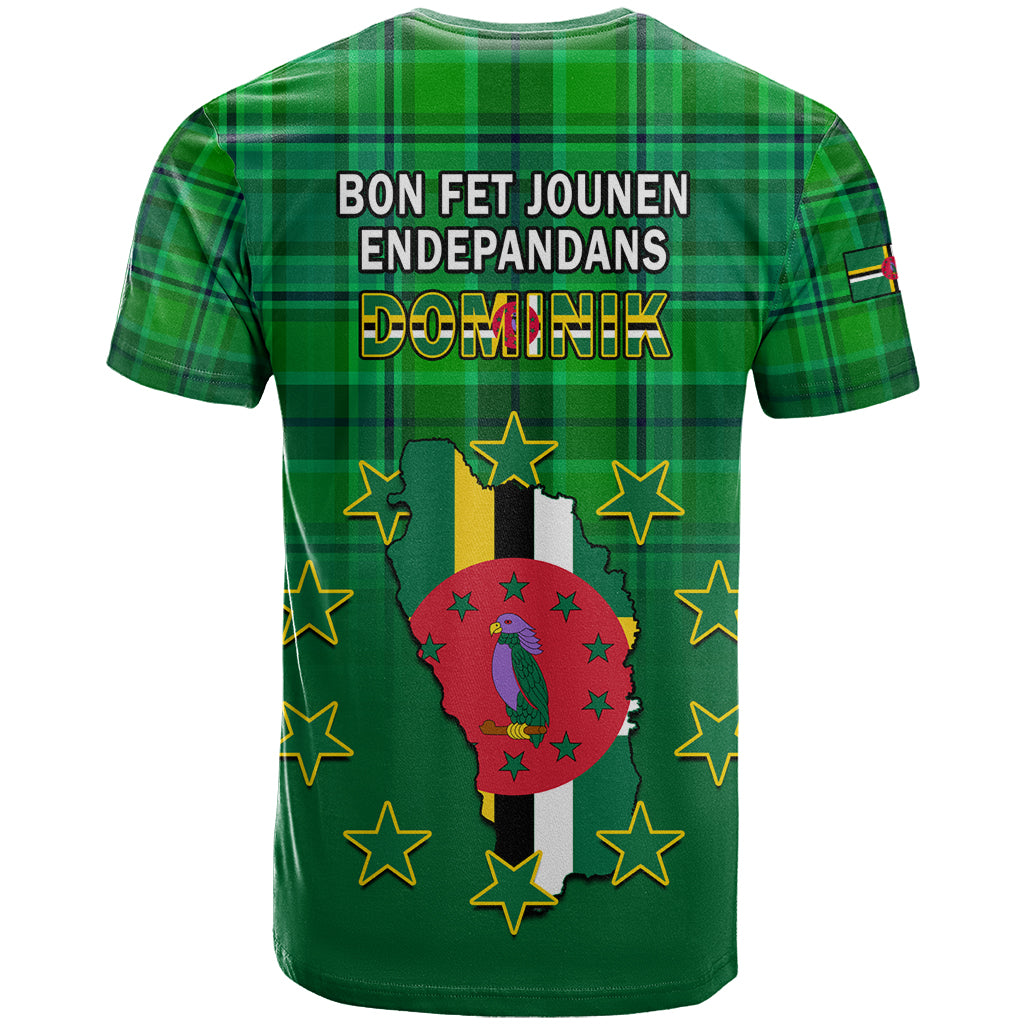 Dominica Independence Day T Shirt Dominik Sisserou Parrot With Madras Pattern - Wonder Print Shop