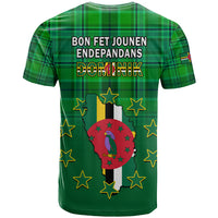 Dominica Independence Day T Shirt Dominik Sisserou Parrot With Madras Pattern - Wonder Print Shop