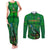 Personalised Dominica Independence Day Couples Matching Tank Maxi Dress and Long Sleeve Button Shirts Dominik Sisserou Parrot With Madras Pattern - Wonder Print Shop