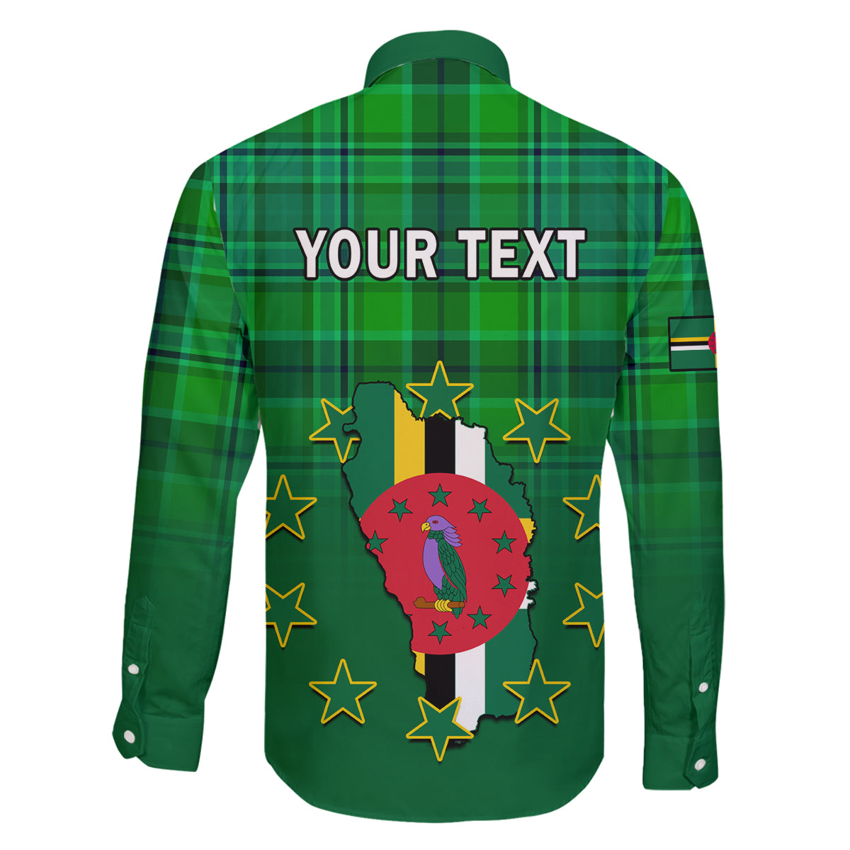 Personalised Dominica Independence Day Family Matching Tank Maxi Dress and Hawaiian Shirt Dominik Sisserou Parrot With Madras Pattern - Wonder Print Shop