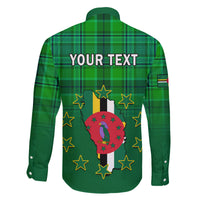 Personalised Dominica Independence Day Family Matching Tank Maxi Dress and Hawaiian Shirt Dominik Sisserou Parrot With Madras Pattern - Wonder Print Shop