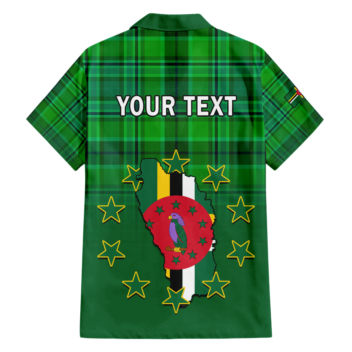 Personalised Dominica Independence Day Hawaiian Shirt Dominik Sisserou Parrot With Madras Pattern - Wonder Print Shop