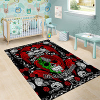 Mexico Day Of The Dead Area Rug Mexican Sugar Skull Dia de los Muertos - Wonder Print Shop