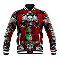 Mexico Day Of The Dead Baseball Jacket Mexican Sugar Skull Dia de los Muertos - Wonder Print Shop
