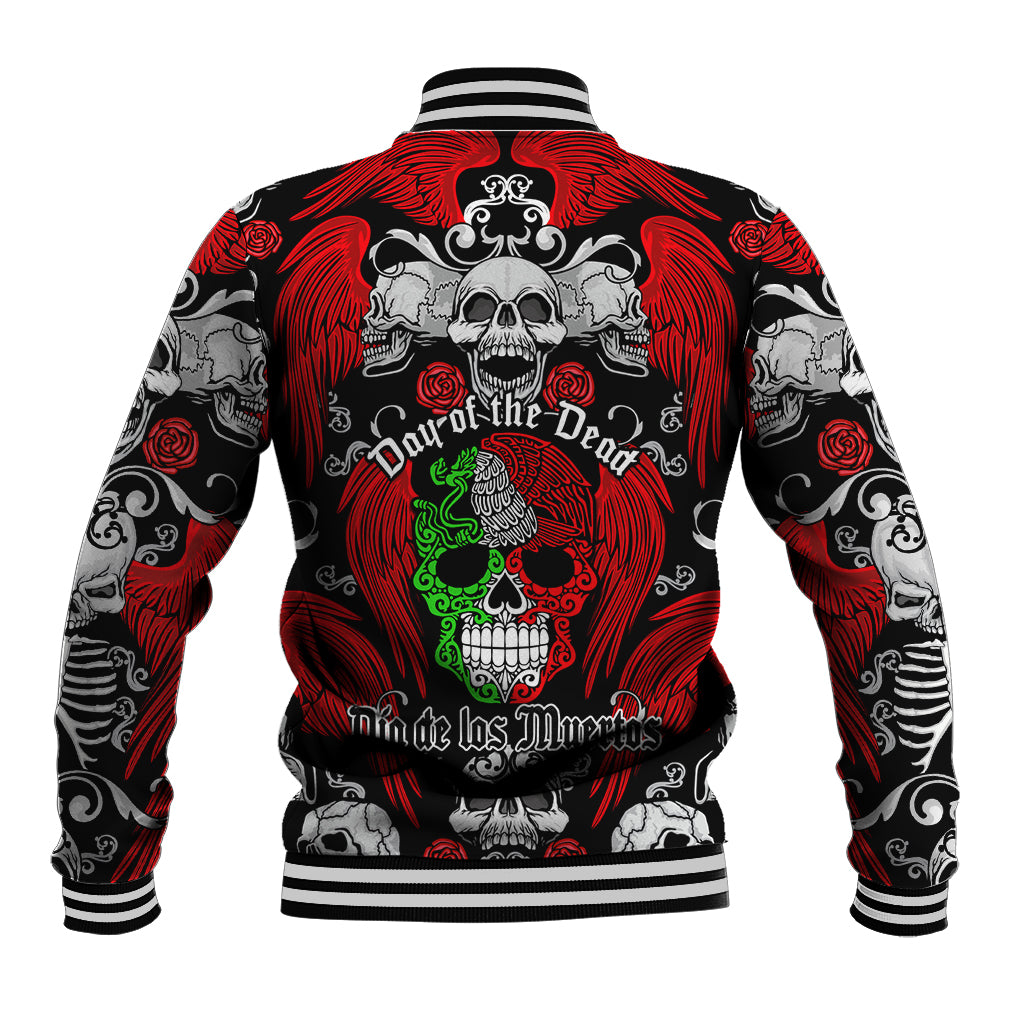 Mexico Day Of The Dead Baseball Jacket Mexican Sugar Skull Dia de los Muertos - Wonder Print Shop