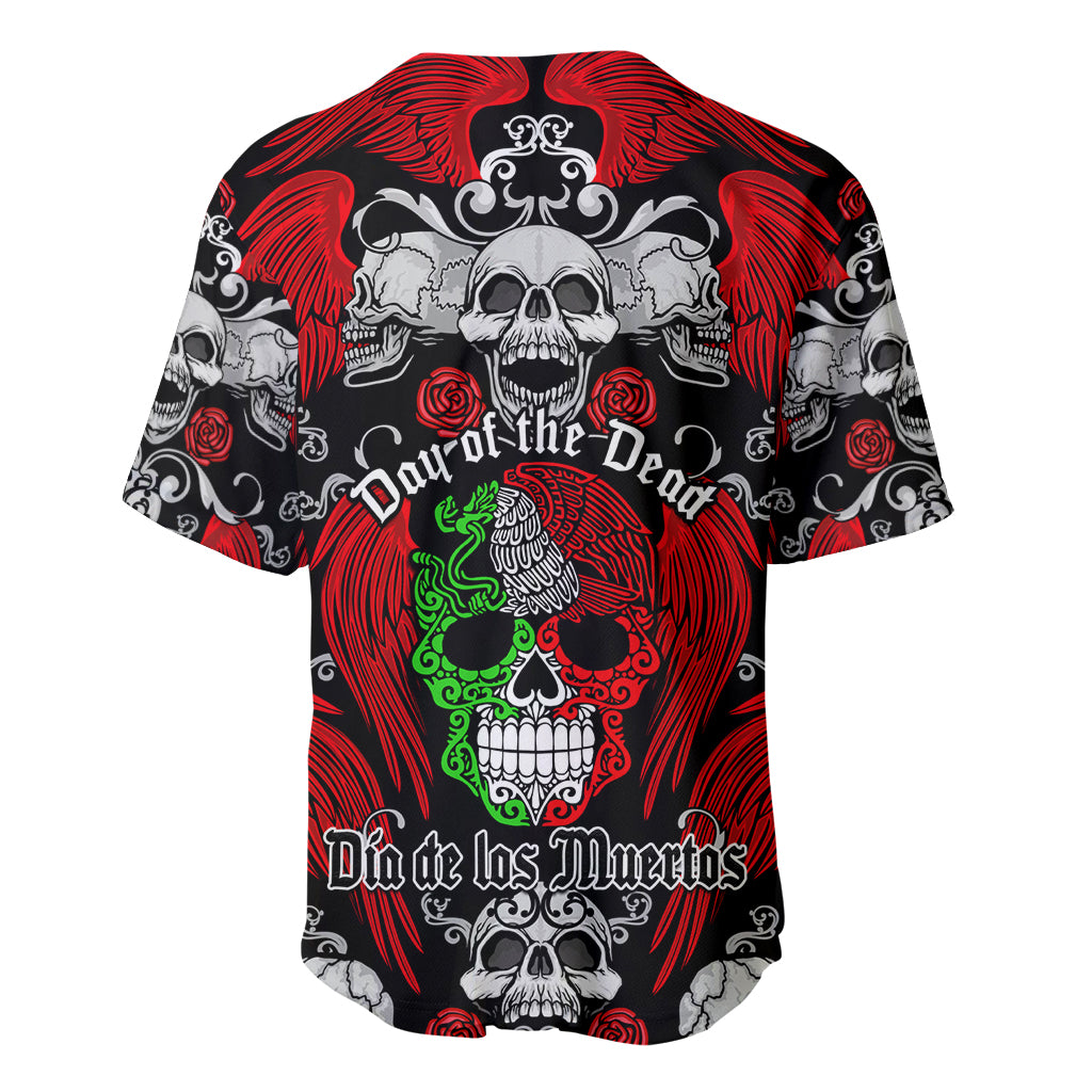 Mexico Day Of The Dead Baseball Jersey Mexican Sugar Skull Dia de los Muertos - Wonder Print Shop