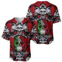 Mexico Day Of The Dead Baseball Jersey Mexican Sugar Skull Dia de los Muertos - Wonder Print Shop