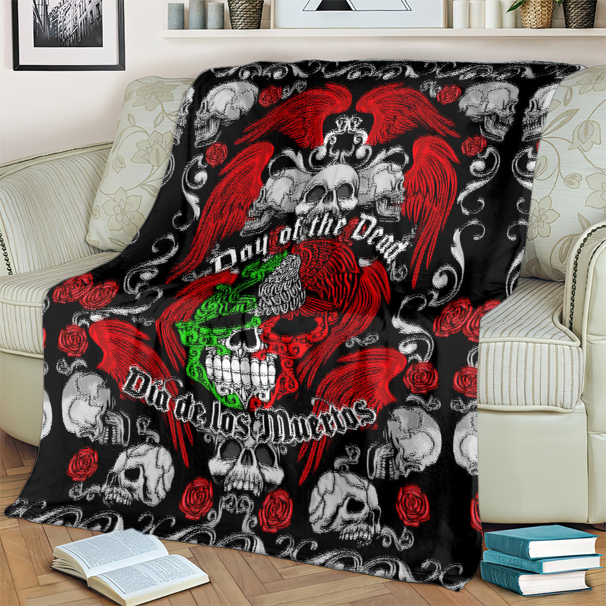 mexico-day-of-the-dead-blanket-mexican-sugar-skull-dia-de-los-muertos