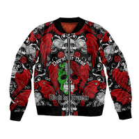 Mexico Day Of The Dead Bomber Jacket Mexican Sugar Skull Dia de los Muertos - Wonder Print Shop