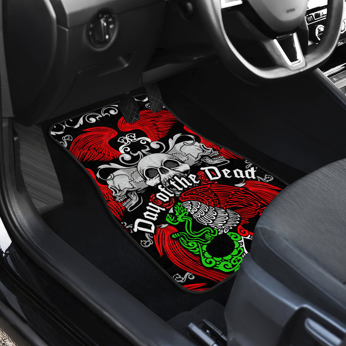 Mexico Day Of The Dead Car Mats Mexican Sugar Skull Dia de los Muertos - Wonder Print Shop