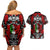Mexico Day Of The Dead Couples Matching Off Shoulder Short Dress and Hawaiian Shirt Mexican Sugar Skull Dia de los Muertos - Wonder Print Shop