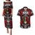 Mexico Day Of The Dead Couples Matching Puletasi Dress and Hawaiian Shirt Mexican Sugar Skull Dia de los Muertos - Wonder Print Shop
