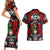 Mexico Day Of The Dead Couples Matching Short Sleeve Bodycon Dress and Hawaiian Shirt Mexican Sugar Skull Dia de los Muertos - Wonder Print Shop