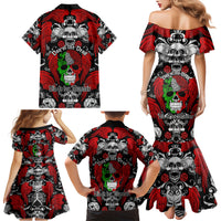 Mexico Day Of The Dead Family Matching Mermaid Dress and Hawaiian Shirt Mexican Sugar Skull Dia de los Muertos - Wonder Print Shop