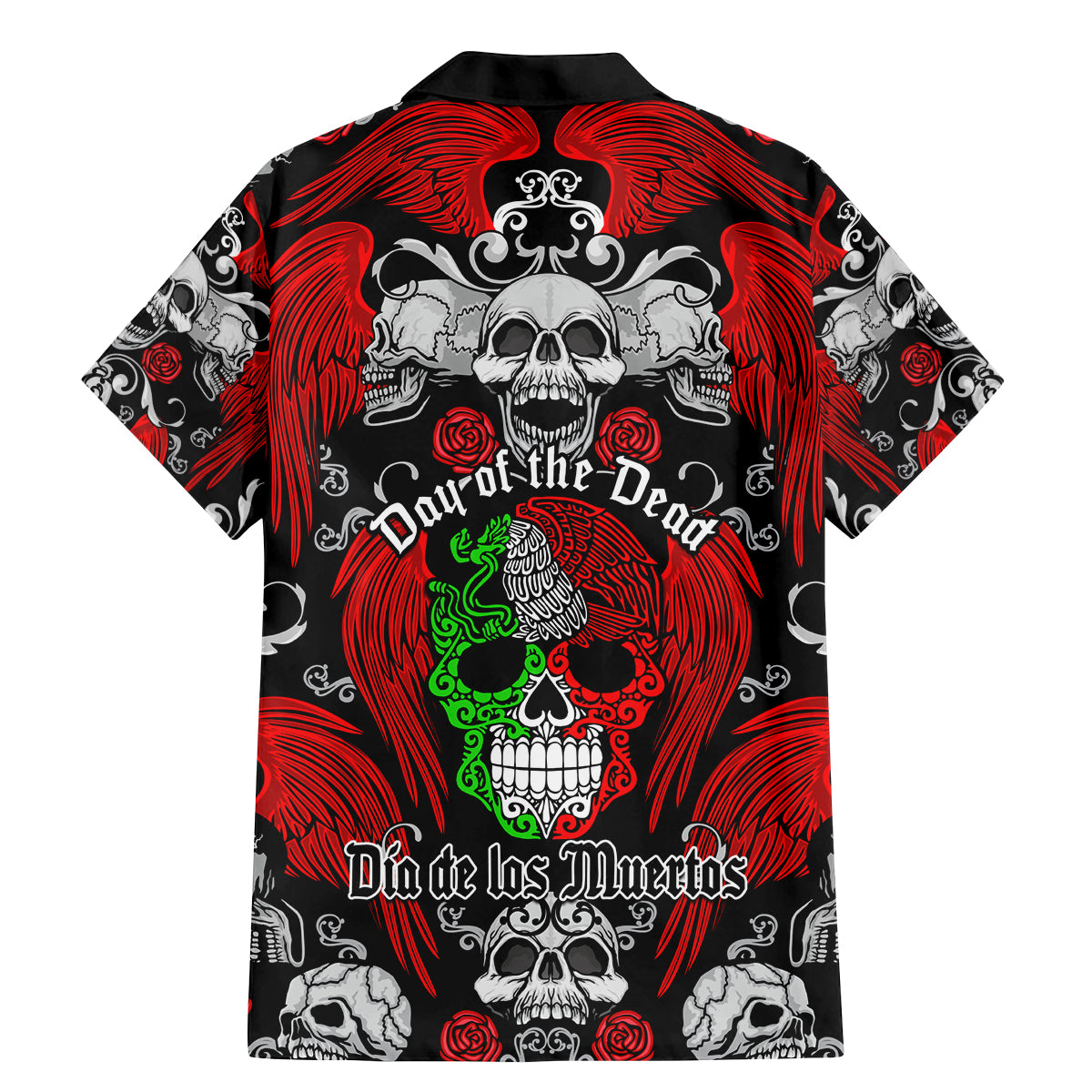 Mexico Day Of The Dead Family Matching Mermaid Dress and Hawaiian Shirt Mexican Sugar Skull Dia de los Muertos - Wonder Print Shop