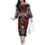 Mexico Day Of The Dead Family Matching Off Shoulder Long Sleeve Dress and Hawaiian Shirt Mexican Sugar Skull Dia de los Muertos - Wonder Print Shop