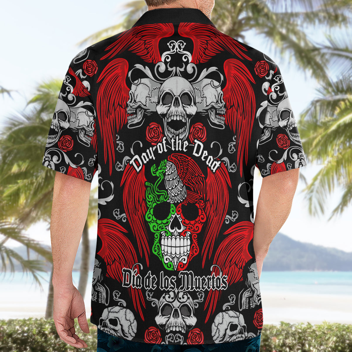 Mexico Day Of The Dead Hawaiian Shirt Mexican Sugar Skull Dia de los Muertos - Wonder Print Shop