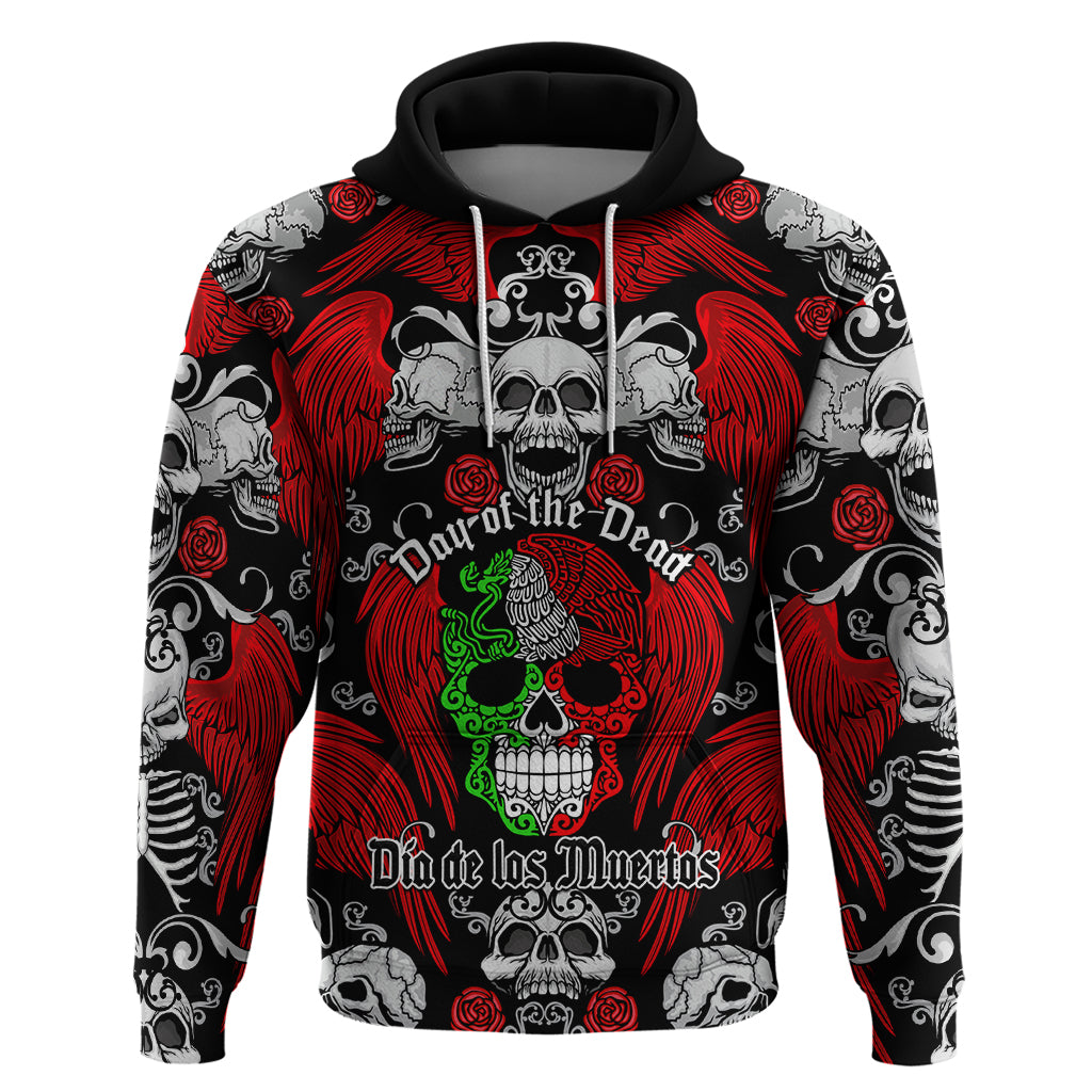 Mexico Day Of The Dead Hoodie Mexican Sugar Skull Dia de los Muertos - Wonder Print Shop