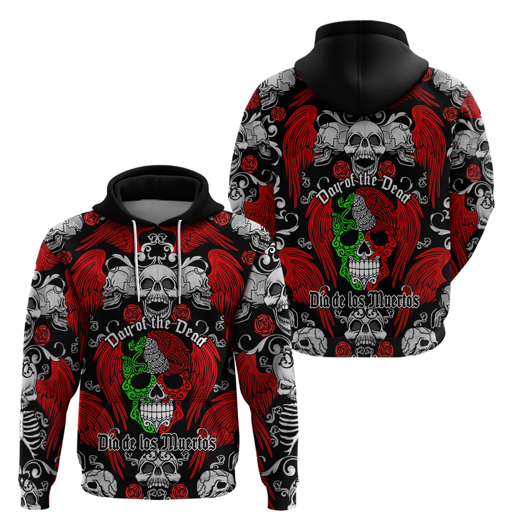 Mexico Day Of The Dead Hoodie Mexican Sugar Skull Dia de los Muertos - Wonder Print Shop