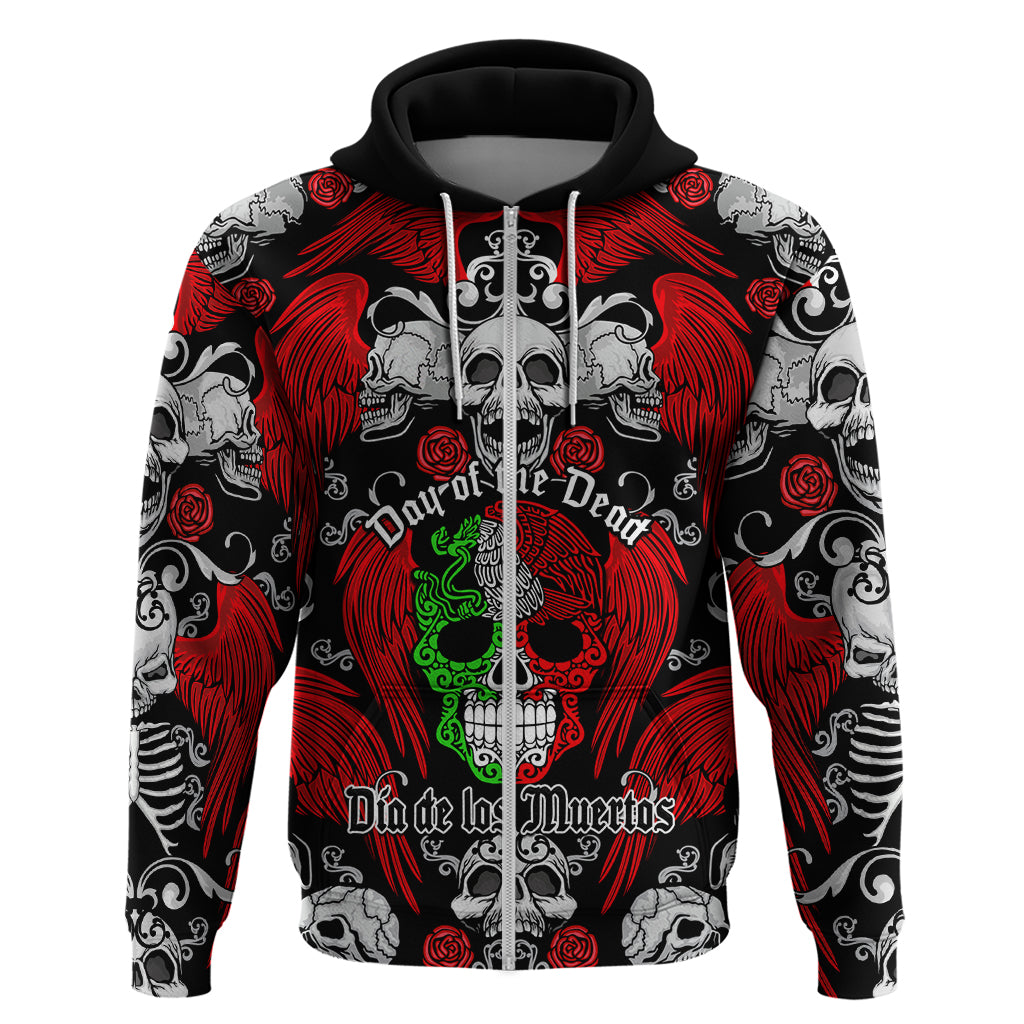 Mexico Day Of The Dead Hoodie Mexican Sugar Skull Dia de los Muertos - Wonder Print Shop
