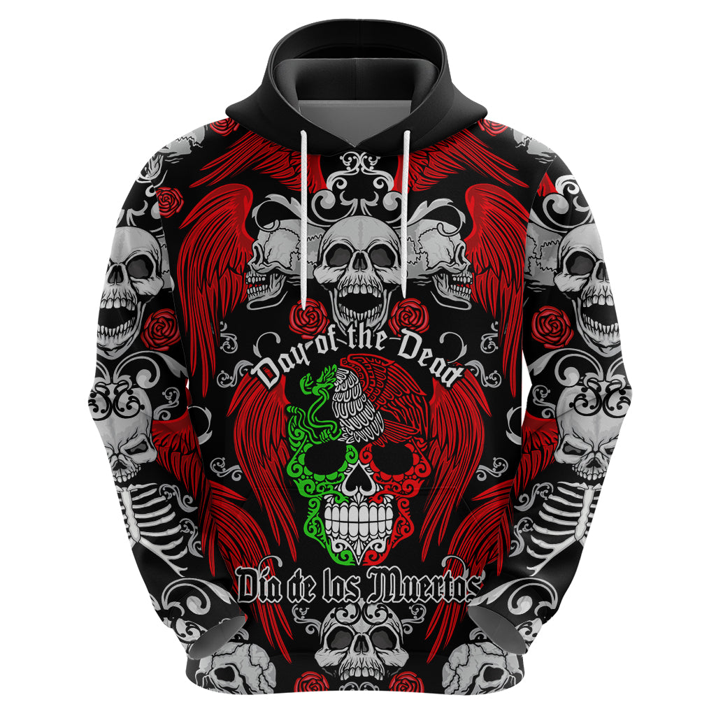 Mexico Day Of The Dead Hoodie Mexican Sugar Skull Dia de los Muertos - Wonder Print Shop