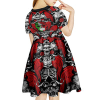 Mexico Day Of The Dead Kid Short Sleeve Dress Mexican Sugar Skull Dia de los Muertos - Wonder Print Shop